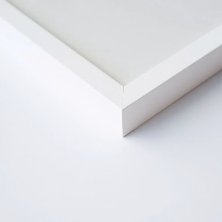 Nielsen Design Quadrum Single Square Wooden Picture Frame in White with Protective Glass, W/H: 50 x 50 cm