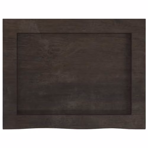 vidaXL Wall Shelf in Rustic Oak Wood, Dark Brown, W: 40 cm, D: 30 cm, H: 2-4 cm – 3