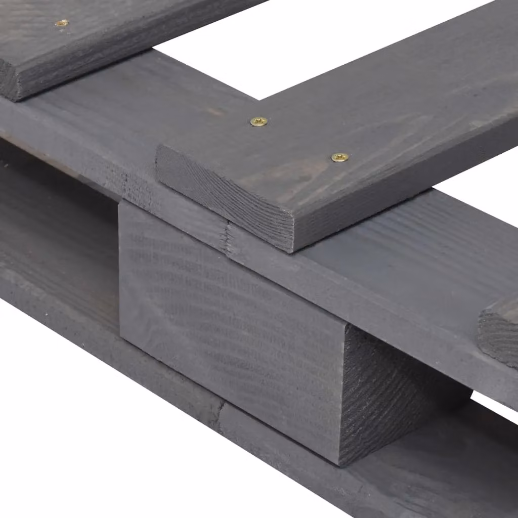 Berkfield Home Grey Solid Wood Pine Bed Frame W/D/H: 90 x 200 cm – 3