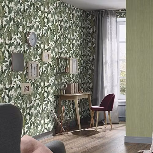 Erismann Paradiso Collection Floral Non-Woven Wallpaper, Multi-Colour, W: 0.53 m, L: 10.05 m – 4