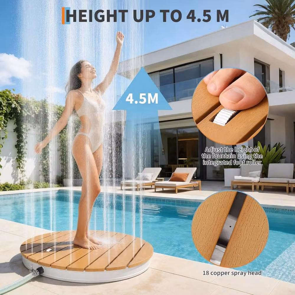 London Boutique Portable Garden Shower Kit in Brown with 4.5m Adjustable Hose – 2