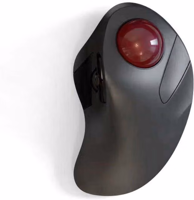 Accuratus TRACK 910 Wireless Ergo Trackball Multidevice Mouse, Bluetooth and RF, Black