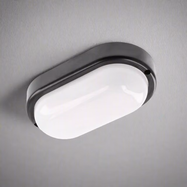 CGC KODO Black Round LED Surface Mount Ceiling and Wall Light, 8W