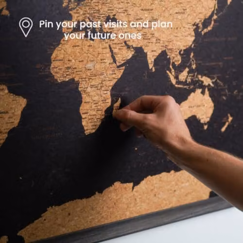Splosh Small Europe Map Pin Board with Black Wooden Frame and 100 Pins – 5