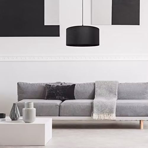 Netlighting Alba Cylindrical Pendant Ceiling Light Black, Diameter: 40 cm – 2