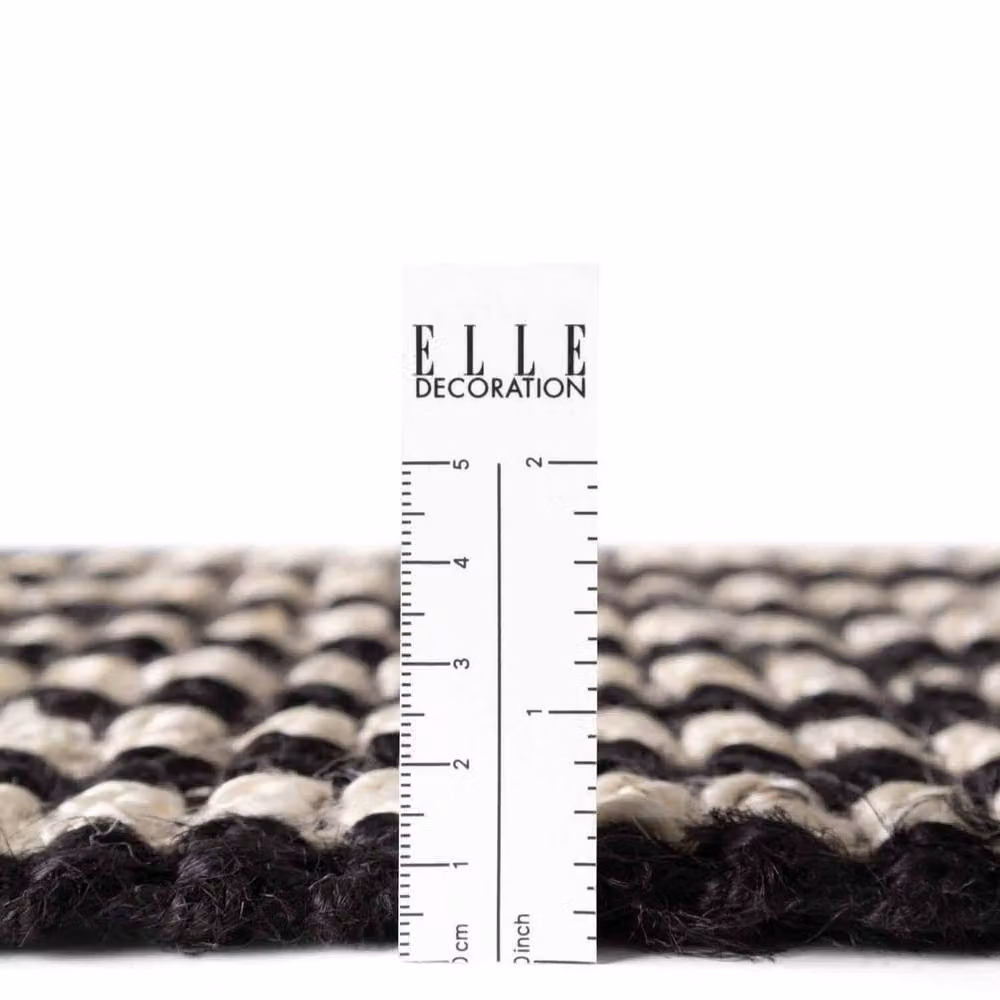THE RUGS Ebony Hand Woven Striped Jute Rug in Cream and Black, W: 200 cm, L: 300 cm – 5