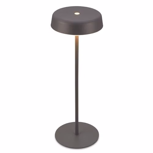 Briloner Rechargeable LED Table Lamp with Touch Dimming, IP44 Waterproof, Warm White Light, Anthracite, H 36.5 cm x W 13 cm x D 13 cm