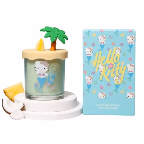 Hello Kitty Pina Colada Scented Candle with 3D Lid in Blue, 213g