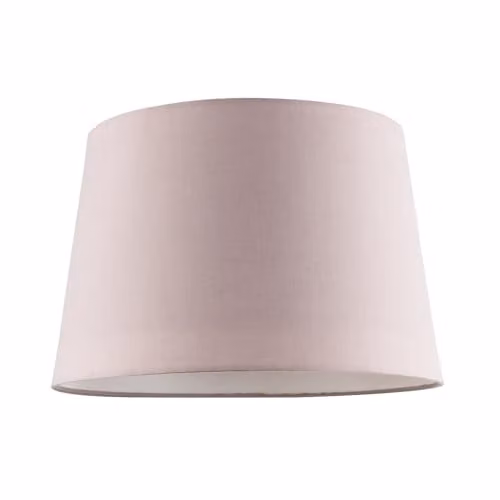 Happy Homewares Modern Pink Cotton Fabric Cylinder Drum Lampshade with White Inner Lining, W/D/H: 30 x 20 x 30 cm