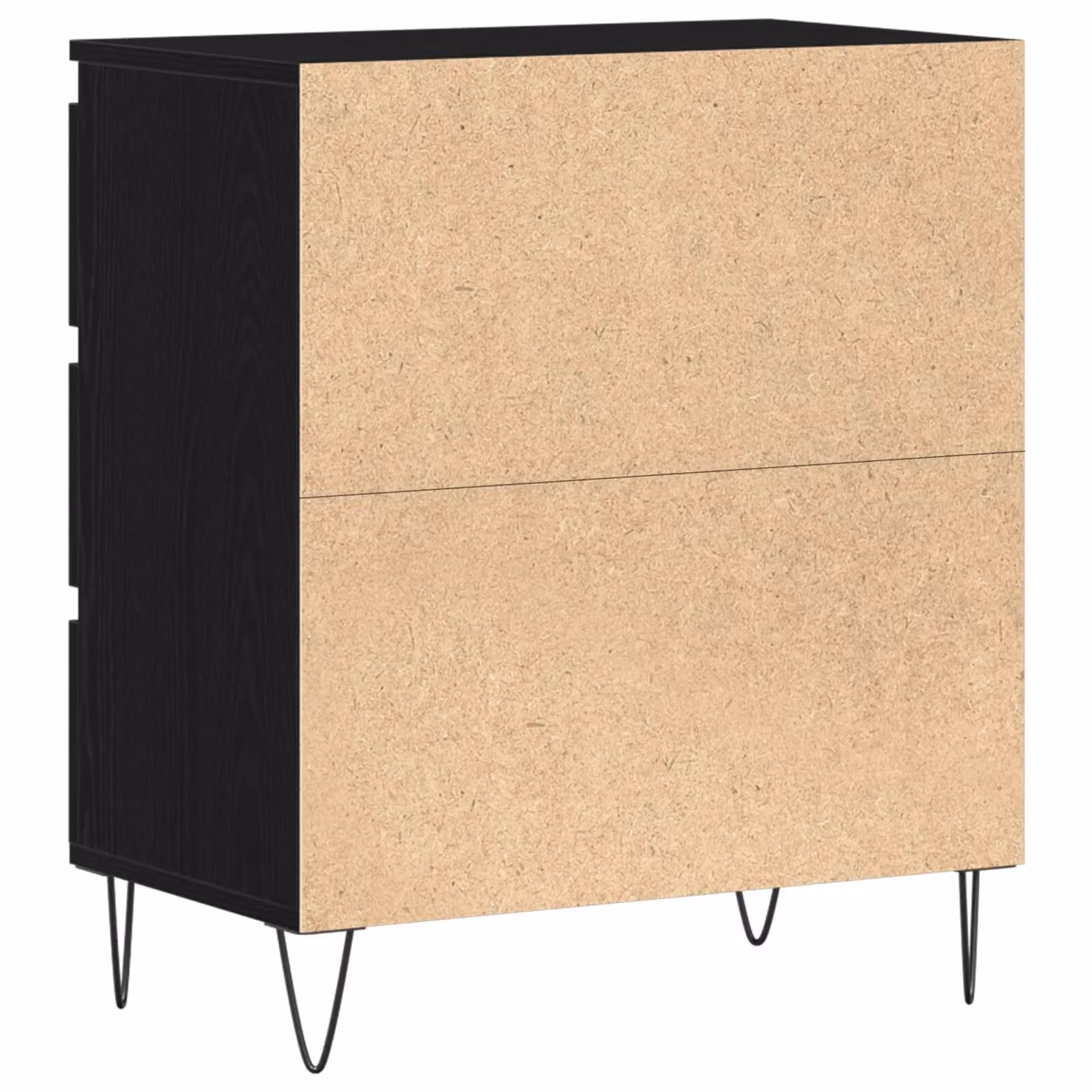 Berkfield Home Modern Sideboard with Drawers in Black Oak, W/D/H: 60 x 35 x 70 cm – 4