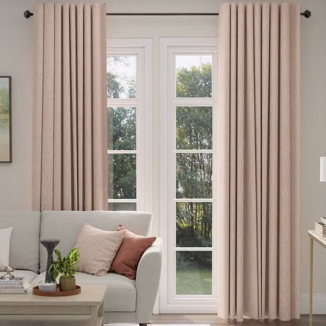 ANTE DECOR Hera Made To Measure Blackout Curtains in Pink and White