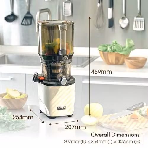 Kuvings AUTO10 Large Self-Feeding Slow Juicer with 3l Capacity and 200W Motor in Silver – 9