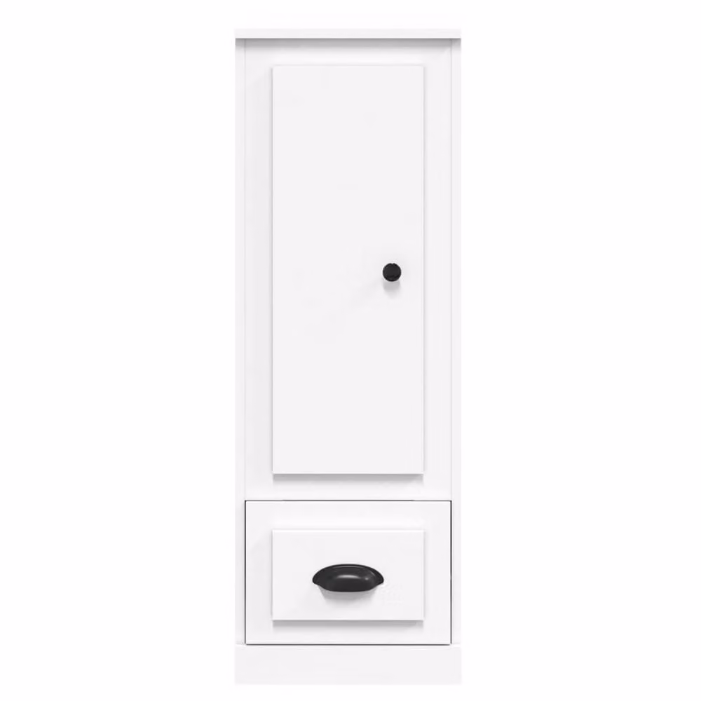 Berkfield Home White Highboard in Engineered Wood, W/D/H: 36 x 35.5 x 103.5 cm – 2