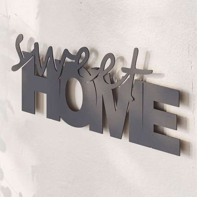 Decortie Modern Organic Metal Wall Art in Black