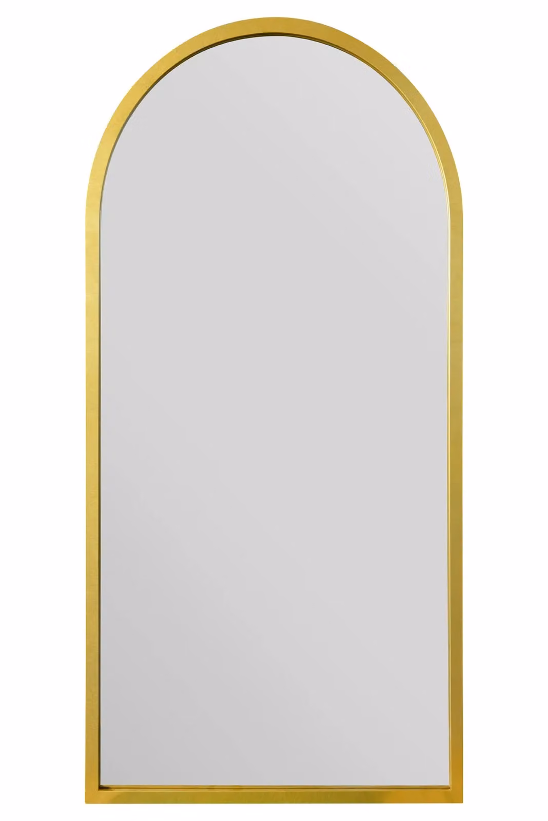 MirrorOutlet Gold Metal Framed Arched Wall Mirror, W: 120 cm, H: 60 cm – 2