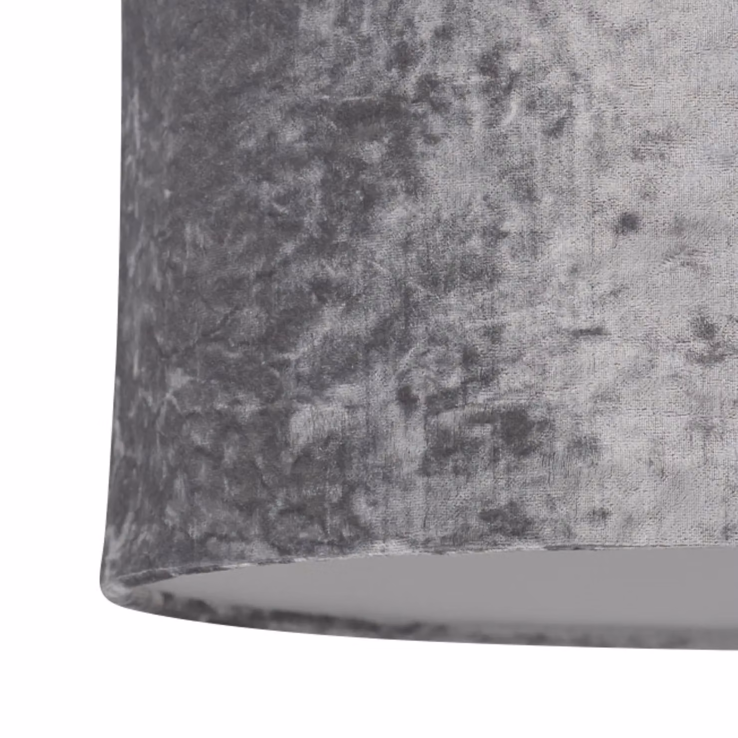 First Choice Lighting Romana Touch Table Lamp with Grey Crushed Velvet Shade in Brushed Chrome – 2