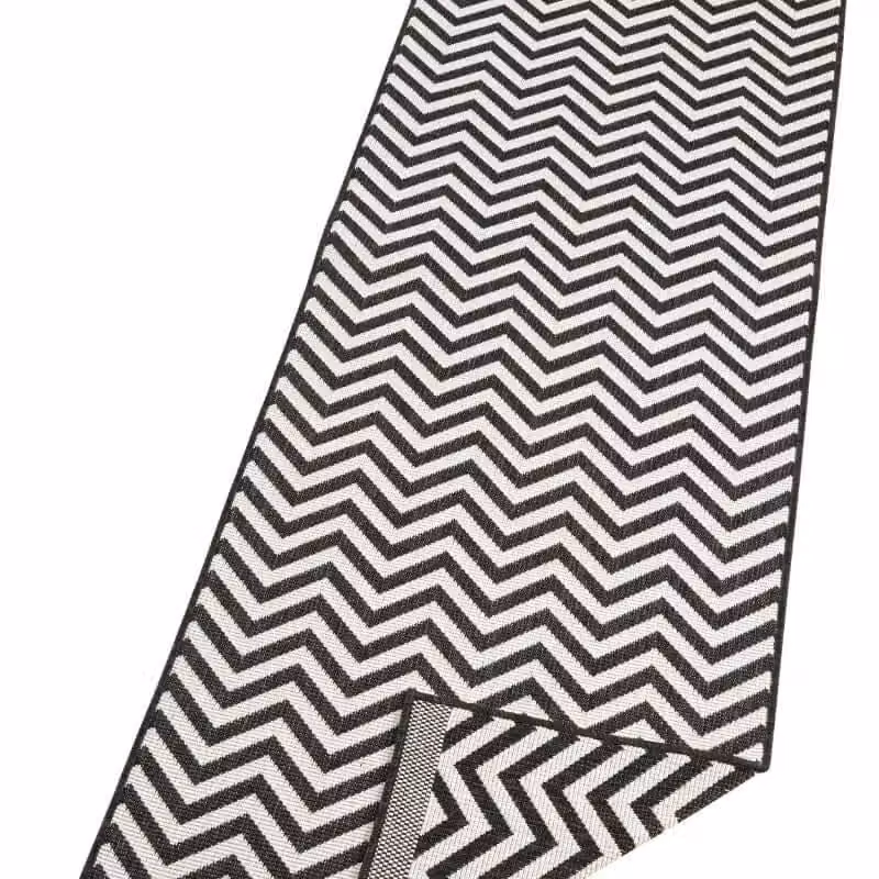 THE RUGS Palma Reversible Indoor Outdoor Herringbone Rug in Black, W/D/H: 240 x 340 cm – 3