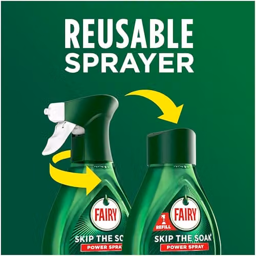 Fairy Skip the Soak Dish Power Spray Lemon 650 ml – 6