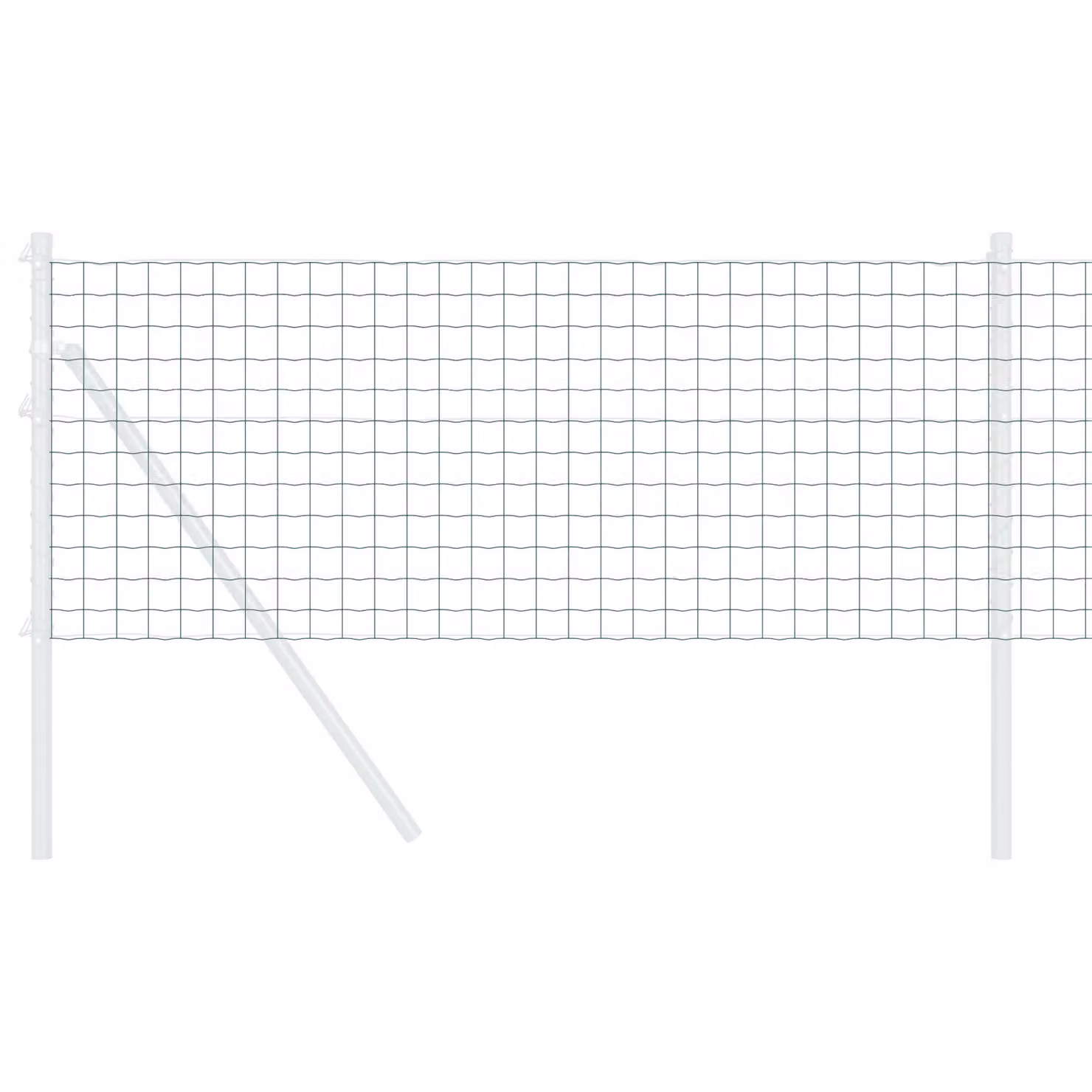Berkfield Home Euro Fence Green PVC-Coated Steel Fencing, W: 0.8 m, L: 10 m – 3