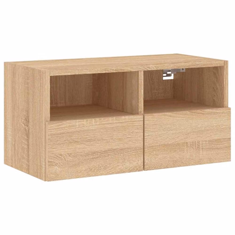 Berkfield Home Sonoma Oak TV Wall Cabinet in Light Brown, W/D/H: 60 x 30 x 30 cm – 2