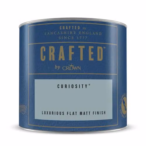 Crown Crafted Curiosity Matt Emulsion Paint Tester, Blue, 125ml – 5