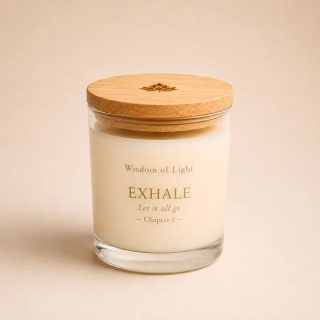 Wisdom of Light Exhale in White Coconut Wax Tabletop Votive Candle