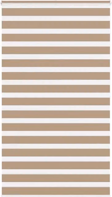 Berkfield Home Zebra Blind in Sand Brown, W: 120 cm, H: 200 cm
