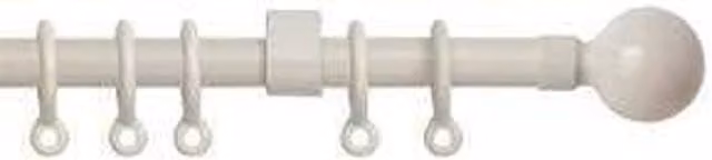 New Edge Blinds Extendable Metal Curtain Pole in Beige, Width: 120 cm