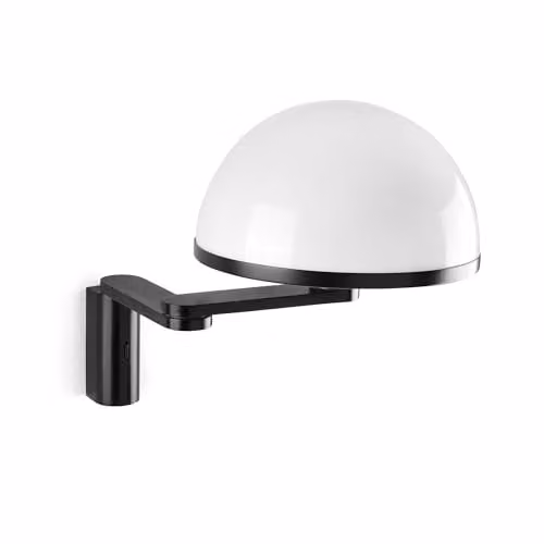 Netlighting Dome Adjustable Wall Lamp in Black and White with E27 Socket – 1