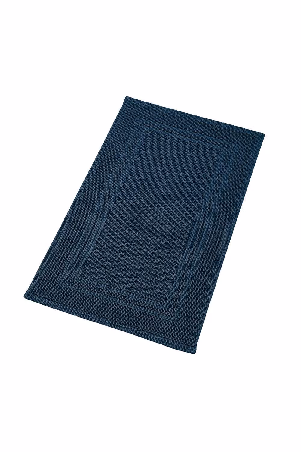 Christy Fina Luxury Heavyweight Woven Cotton Bath Mat in Blue – 1