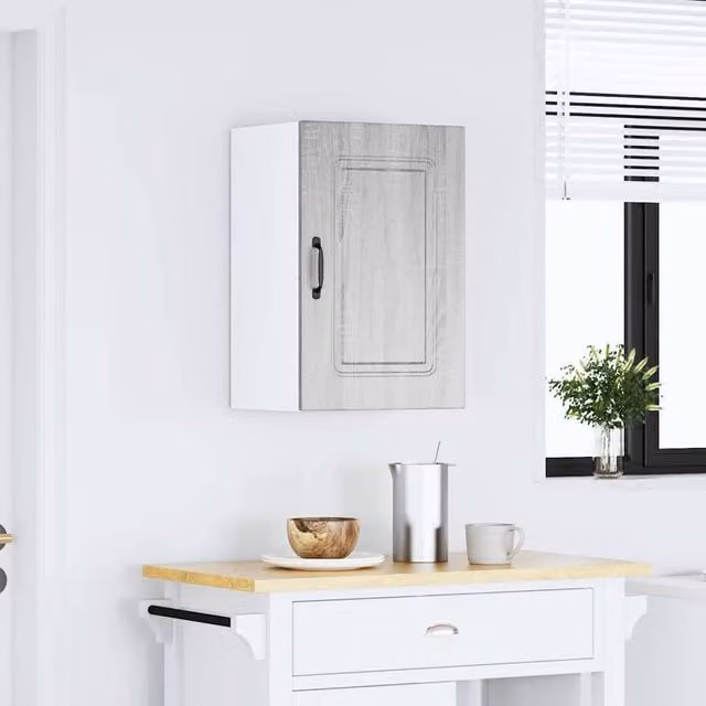 Berkfield Home Kalmar Wall Mounted Kitchen Cabinet in Grey Sonoma Engineered Wood, W/D/H: 60.0 x 31.0 x 40.0 cm