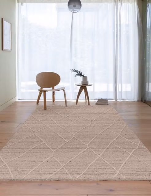 Asiatic Noah Hand-Tufted Abstract Pure Wool Rug in Beige