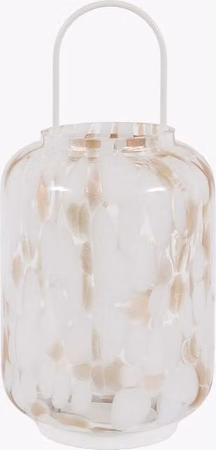 Perch & Parrow Winter Frost Confetti Lantern, Large, White