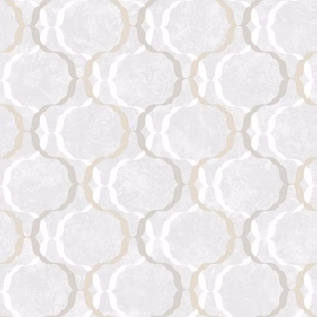 SK Filson Diamond Trellis Wallpaper in Grey and White