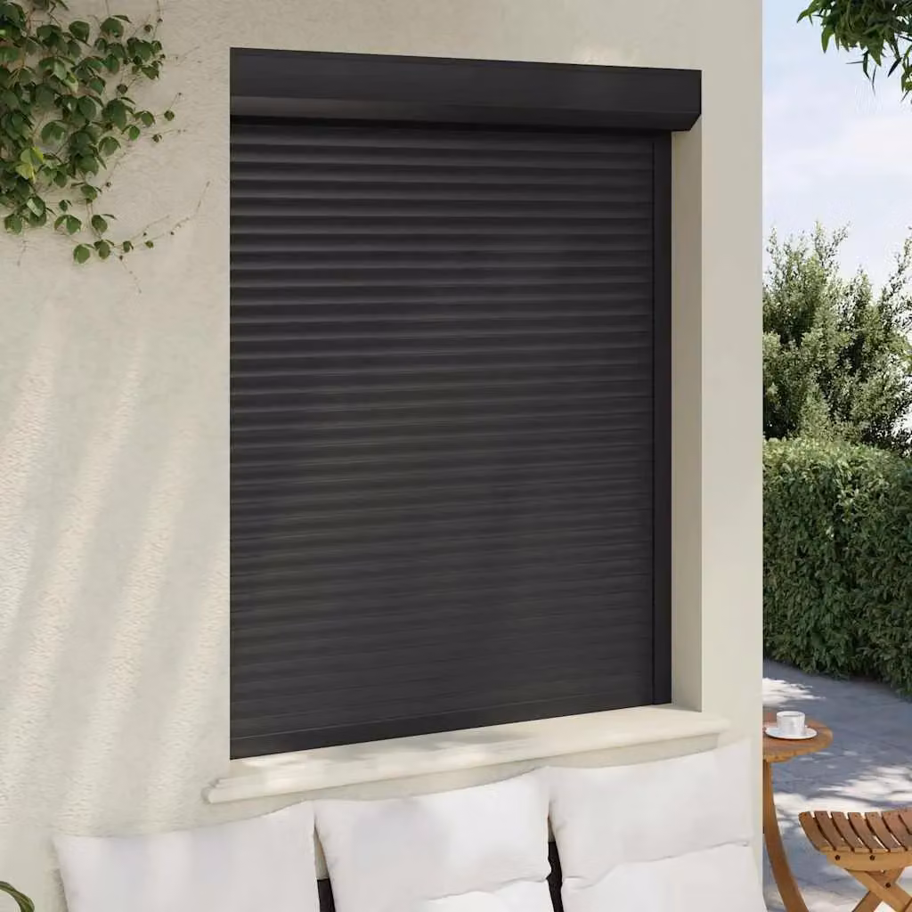 Berkfield Home Manual Aluminium Roller Shutter, Anthracite, W: 120 cm, H: 150 cm – 3