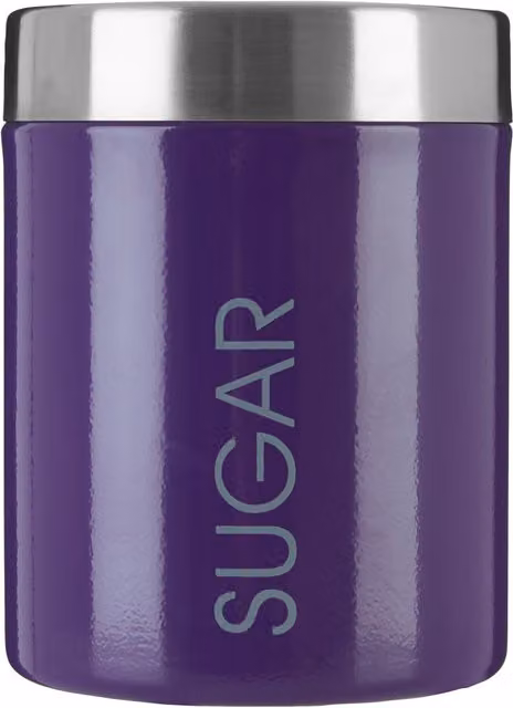 Orsina Maison by Premier Liberty Airtight Enamel and Stainless Steel Sugar Canister in Purple