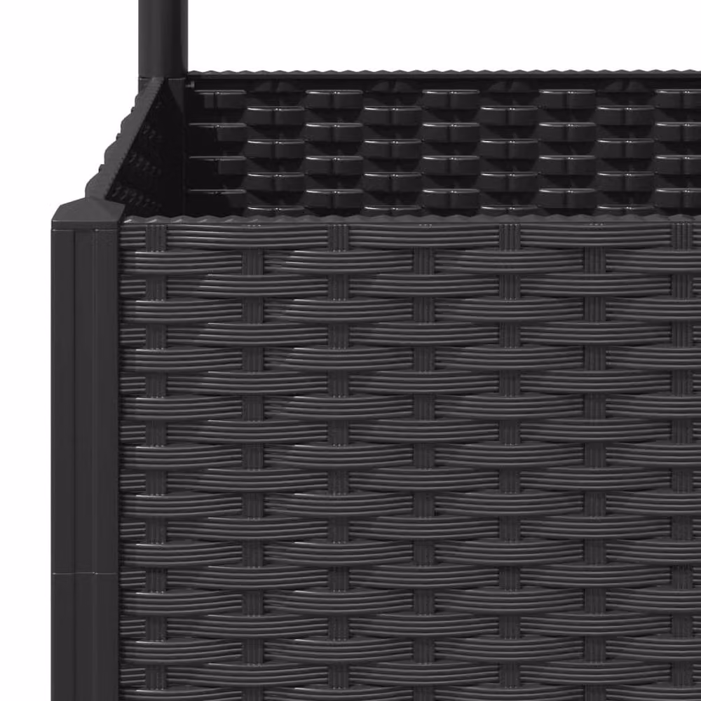 Berkfield Home Garden Planter with Trellis in Black, W/D/H: 120 x 40 x 136 cm – 7