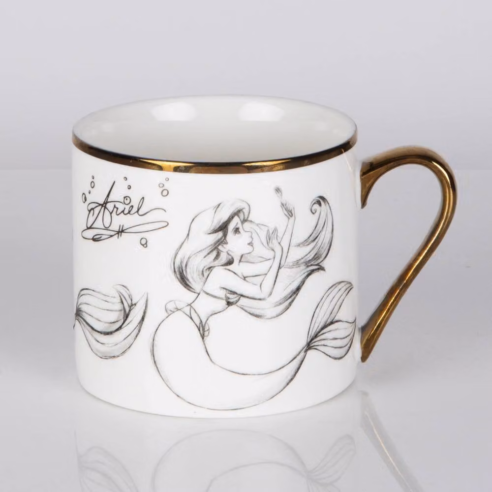 Disney Classic Collectable Mug in Beige, Gold and White