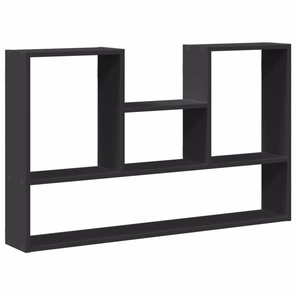Berkfield Home Wall Mounted Shelf in Black, W/D/H: 99 x 15 x 60 cm – 2