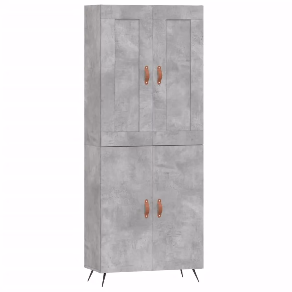 Berkfield Home Industrial Highboard in Concrete Grey, W/D/H: 69.5 x 34 x 180 cm – 2