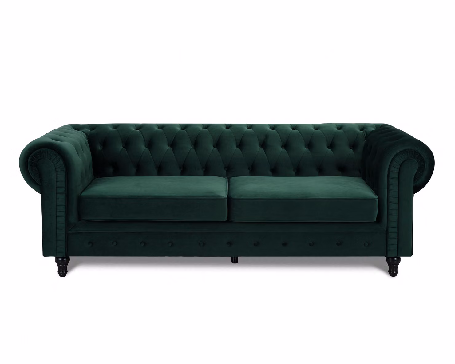 Home Detail Chesterly Green Velvet 3 Seater Chesterfield Sofa – 2