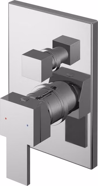 Balterley Concealed Manual Shower Valve with Diverter and Single Lever Handle, 180mm, Silver – 1