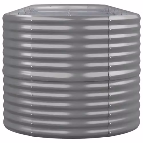 vidaXL Steel Planter Tub, Grey, W: 440 cm, D: 80 cm, H: 68 cm – 4