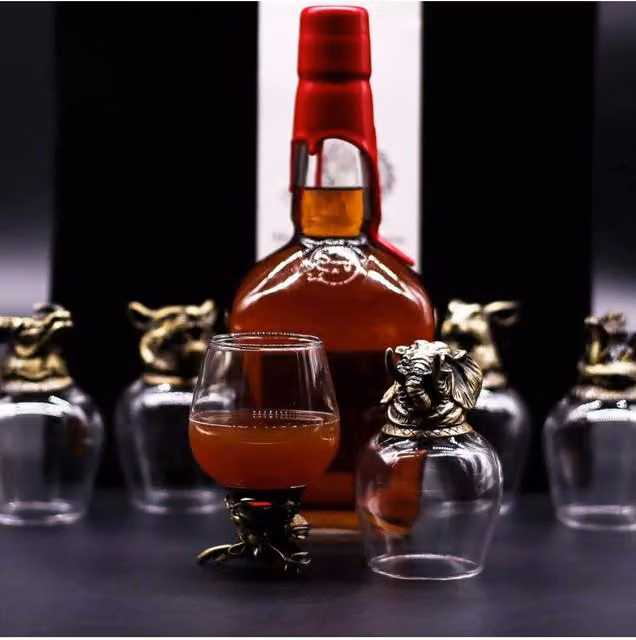 KDMD Mystical Creatures Shot Glass Gift Set of 6, 100ml, Antique Bronze and Transparent – 1