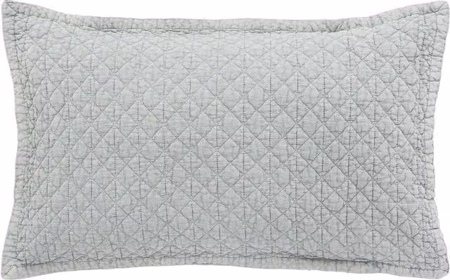 Bedeck of Belfast Stonewashed Cotton Standard Pillowcases, Pair, Silver