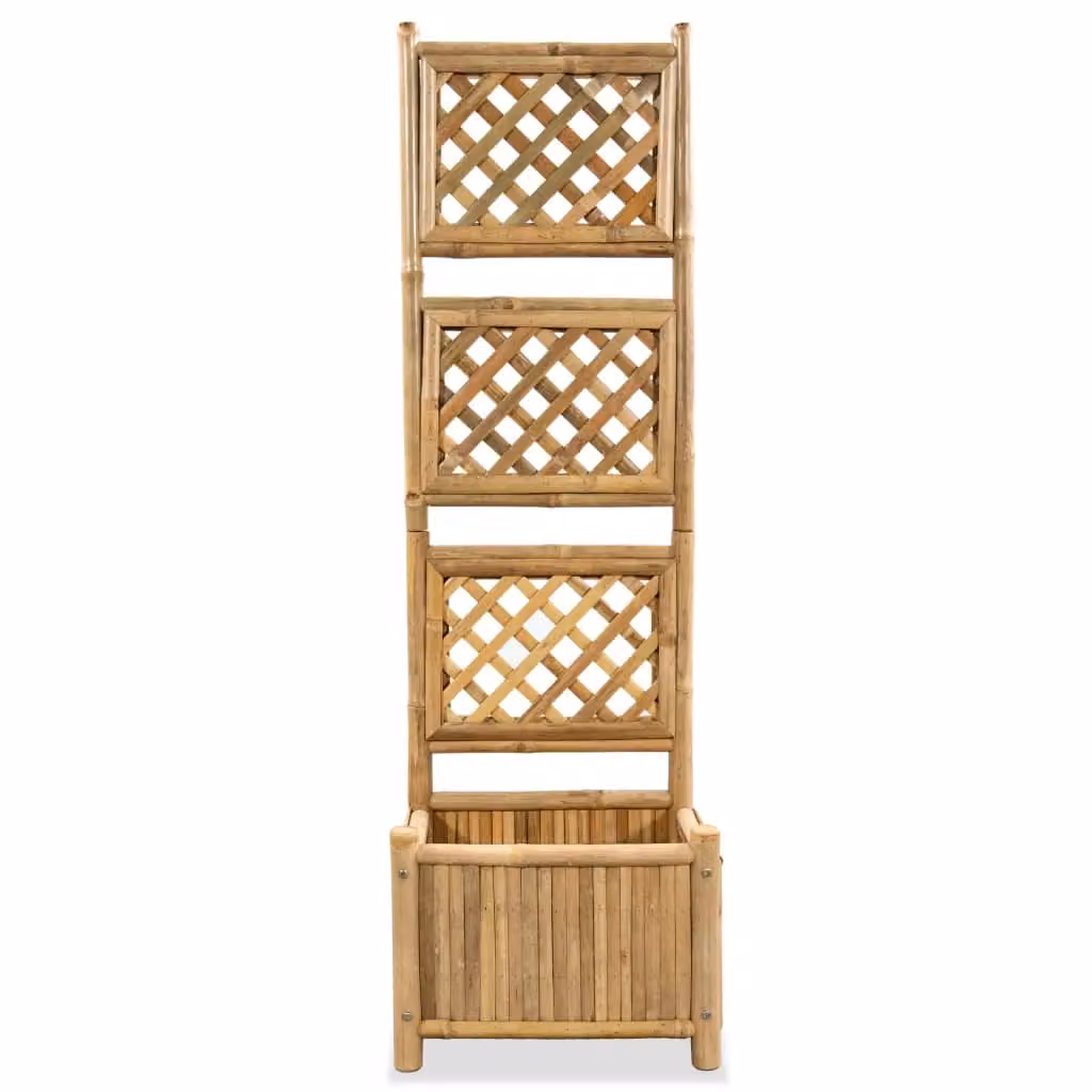 Berkfield Home Garden Wooden Raised Bed with Trellis in Brown, W/D/H: 40 x 30 x 40 cm – 2