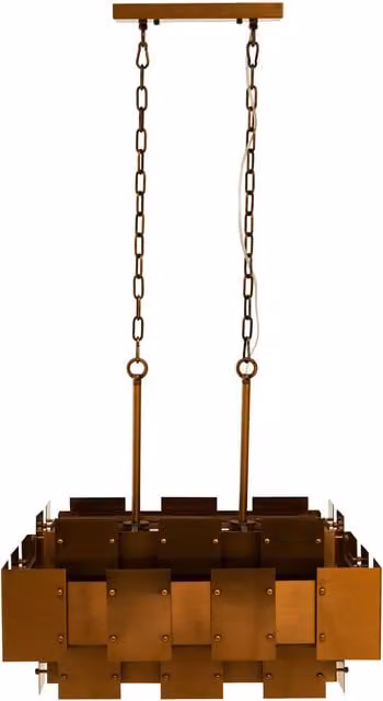 Orsina Modern Minimalist Gold Brass Metal and Glass Pendant Light with Eight Bulbs – 1