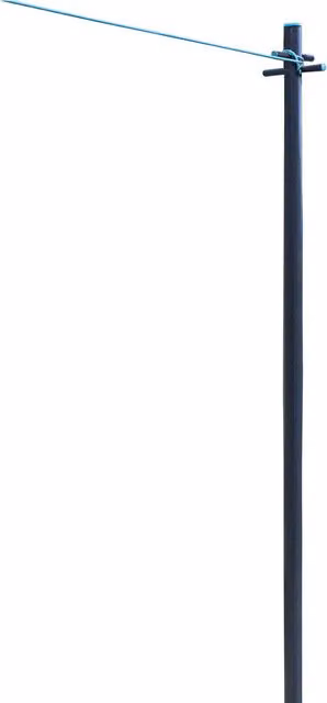 JVL Heavy Duty Clothes Post and Washing Line with Ground Socket, 2 Pack, Petrol, Height: 240 cm