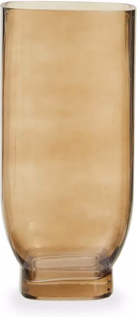 Orsina Modern Geometric Round Glass Vase in Grey and Brown