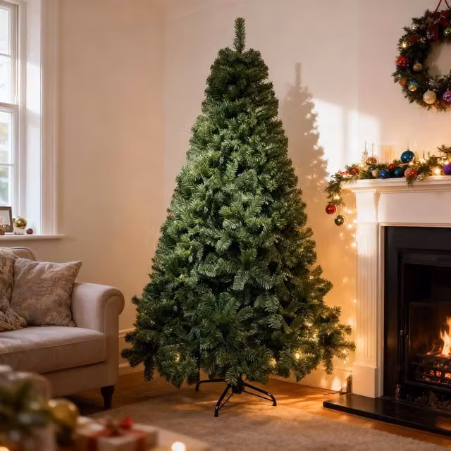 Shatchi 4ft Green Pine Christmas Tree with Classic Pine Tips – 1